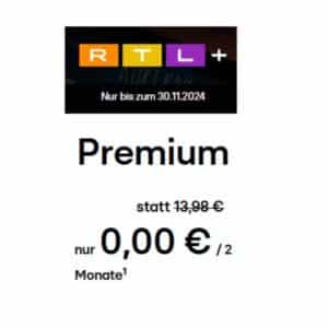 GRATIS: 5 Monate RTL+ Premium (statt 35€) - z.B. First Dates, NFL ab September uvm.