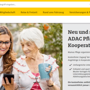 Pflege App über ADAC testen und Gutes tun (Spenden)