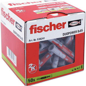 Fischer DuoPower-FH 8x65 ✅ 50 St. ✅ Universaldübel für alle Baustoffe ✅ für 5,73€ (statt 11€) + andere Größen