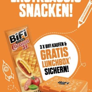 BiFi Lunchbox gratis beim Kauf von 3 BiFi Produkten