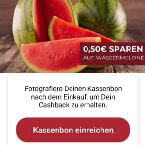 Scondoo 50 Cent Cashback auf Wassermelone