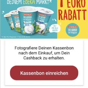 1 € Rabatt auf Andros - so good so veggie über Scondoo (nur bestimmte Regionen)