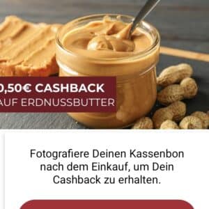 50 Cent Cashback auf Erdnussbutter über Scondoo