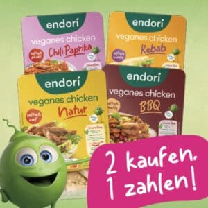 2x endori veganes chicken kaufen und Kaufpreis für ein Produkt zurück erhalten (2 für 1 Aktion)