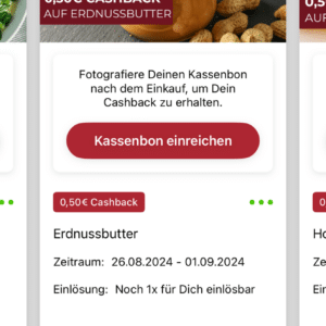 0,50€ Cashback auf Erdnussbutter via Scondo