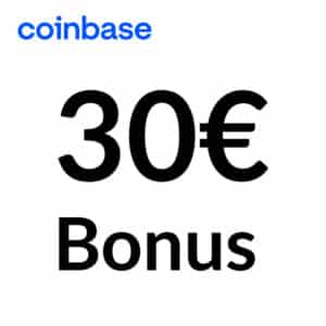 30€ Bonus bei 10€ Einzahlung für Coinbase (Krypto-Börse) 💱