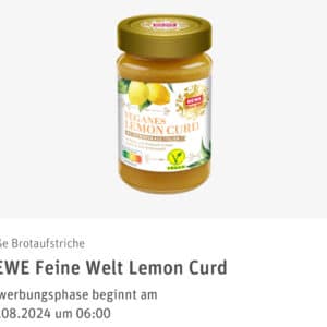 REWE Produkttest – REWE Feine Welt Lemon Curd