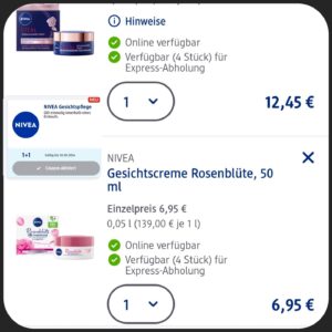 Nivea Nachtpflege gratis,- beim Kauf einer Tagespflege! Bei DM ( online &amp; stationär) - nur mit Coupon!