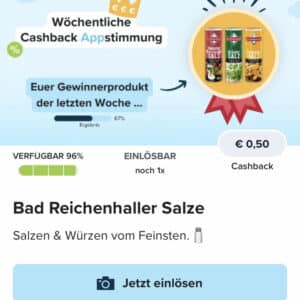 Bad Reichenhaller Salz für 0,50€ bei Marktguru und Netto