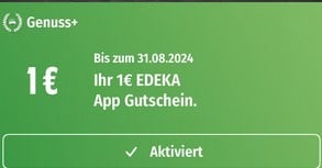 1 € Edeka App Gutschein (gültig bis 31.08.2024)