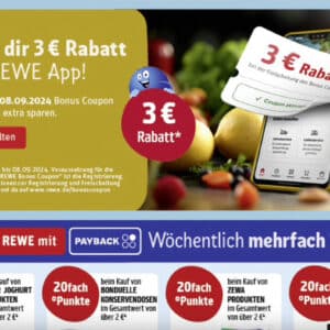 3€ Coupon in der REWE APP 🚀