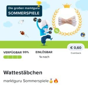 0,60€ Cashback auf Wattestäbchen bei Marktguru