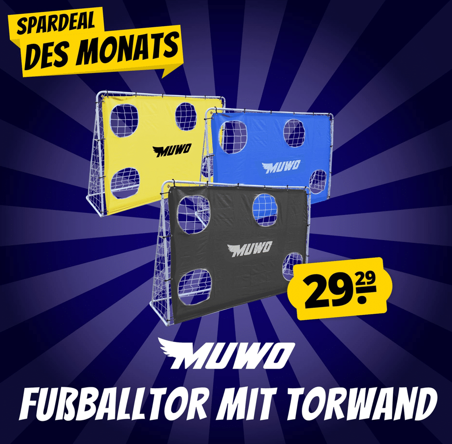 Thumbnail 47% Rabatt ⚽️ MUWO Fußballtor mit Torwand