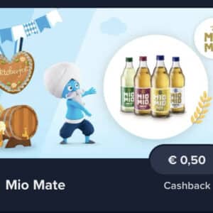 0,50€ Cashback auf Mio Mio Mate Getränk bei Marktguru