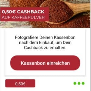 0,50€ Cashback auf Kaffeepulver oder Kaffeebohnen bei scondoo