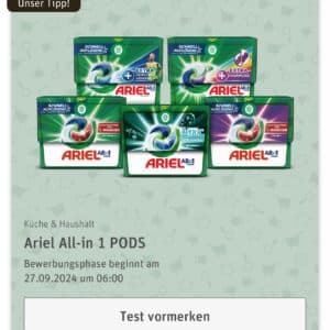 REWE Produkttest - Ariel All-in 1 PODS