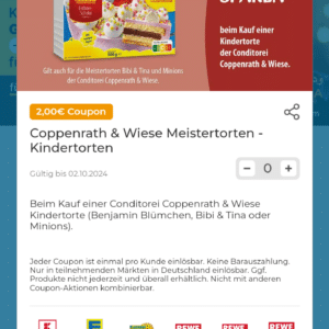 2€rabatt auf kindertorte