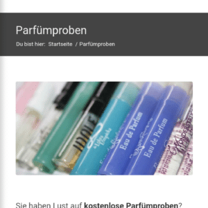 Kostenlose Parfümproben