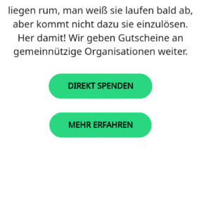 Gutscheine die man nicht mehr braucht spenden