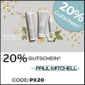 20 Prozent Rabatt auf alle Paul Mitchell Produkte