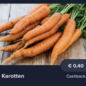 0,40€ Cashback auf Möhren Karotten 🥕 bei Marktguru