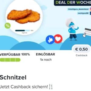 0,50€ Cashback auf Schnitzel bei Marktguru