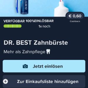 60ct Cashback auf DR.BEST Zahnbürste