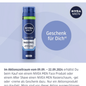 NIVEA MEN Gesichtspflege oder After Shave kaufen & NIVEA MEN Rasierschaum, -gel oder -creme gratis dazu