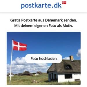 Gratis Postkarte aus Dänemark versenden (1x gratis/Woche)