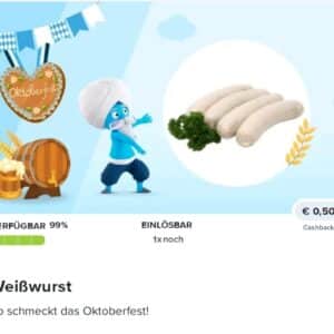 0,50€ Cashback auf Weißwurst bei Marktguru