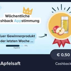 0,50€ Cashback auf Apfelsaft bei Marktguru App