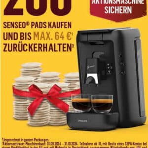 PHILIPS SENSEO Kaffeepadmaschine Maestro CSA260/65 kaufen und Senseo Pads im Wert von 64€ zurückerhalten