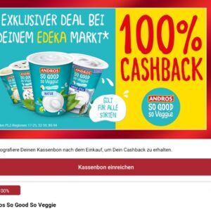 Andros So Good So Veggi gratis testen über scondoo bei Edeka nur in bestimmten Regionen!!!