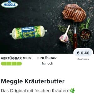 0,40€ Cashback auf Meggle Kräuterbutter bei Marktguru