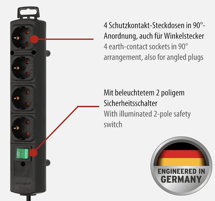 Brennenstuhl Comfort-Line Plus Steckdosenleiste 4-Fach