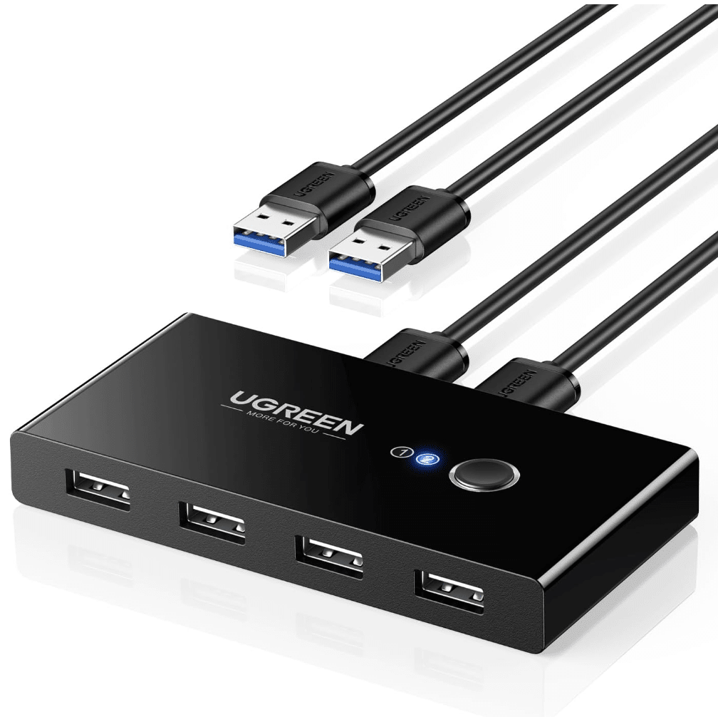 UGREEN USB Switch - Einfache Verwaltung von 2 PCs und 4 USB-Geräten