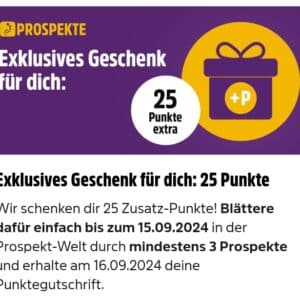 [DeutschlandCard] [personalisiert] 25 DC-Punkte (25 Cent) extra für Anblättern von 3 Prospekten