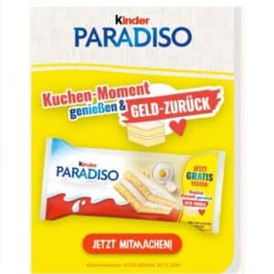 kinder Paradiso 4er Packung GRATIS testen (GzG) 😋🤩