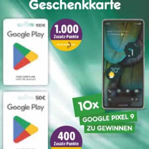 Netto: Extra Deutschland Card Punkte auf Google Play Geschenkkarten & Chance auf Google Pixel 9