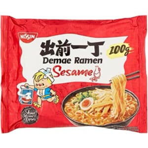 Nissin Demae Ramen – Sesam, Einzelpack, Instant-Nudeln japanischer Art, 100g