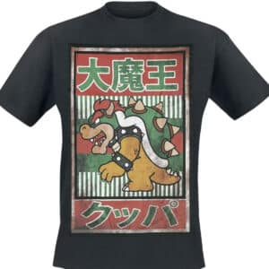 Nintendo T-Shirt -M- Bowser Kanji, schwarz in verschiedenen Größen für 15,99€ (statt 19,99€)