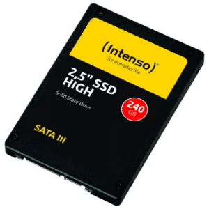 Intenso Interne 2,5" SSD SATA III High, 240 GB, 520 MB/Sekunden, Schwarz, für 13,90€ = 34% Rabatt! 🤩