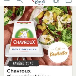 Chavroux Ziegenfrischkäse gratis testen - Die Käsetester *ab 08.10.24*