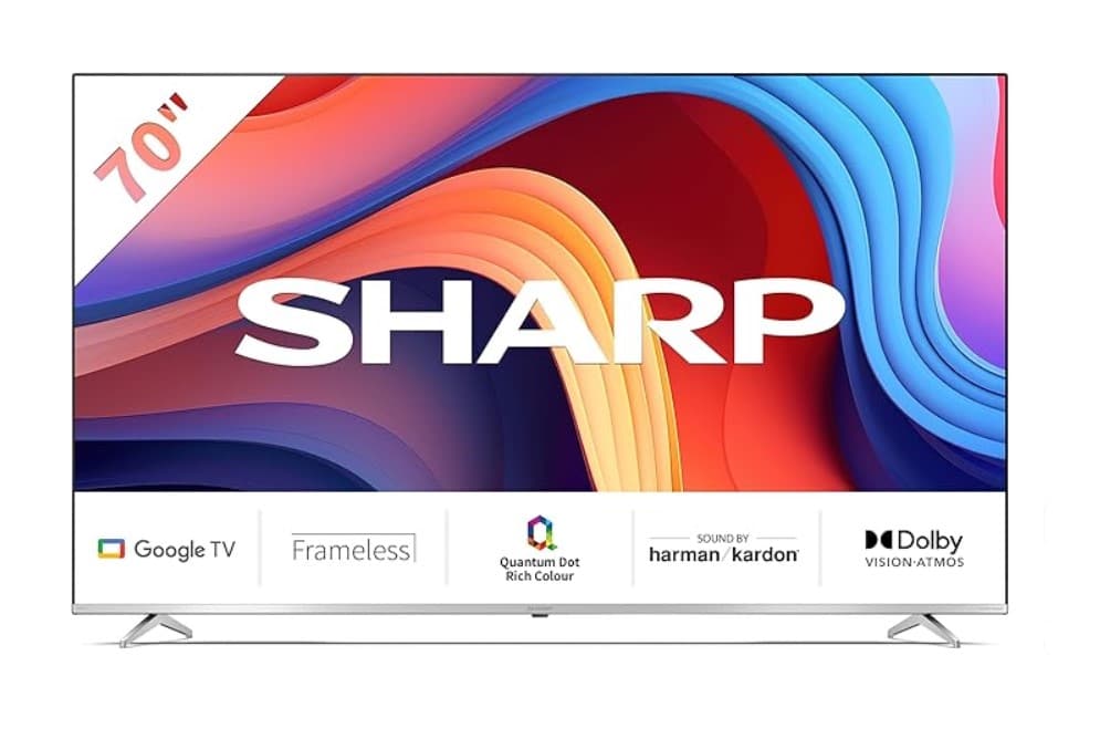 Sharp 70GP6260E Quantum Dot 4K UHD Google TV (70 Zoll / 177 cm / 60 Hz) für 549,94€ statt 882,99€