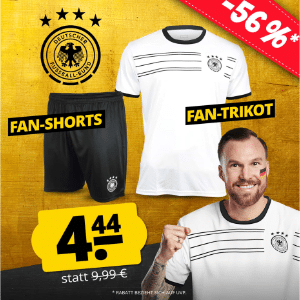 DFB Deutschland Unisex Fan Trikot & Fan Shorts für je 9,39€