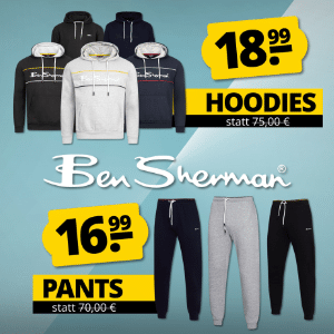 SportSpar: Ben Sherman Hoodies ab 18,99€ & Jogginghosen ab 16,99€