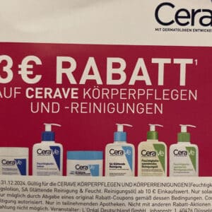 3€ Rabatt auf CeraVe Produkte Hautpflege Apotheke