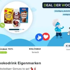 0,50€ Cashback auf Schokodrink Eigenmarken bei Marktguru