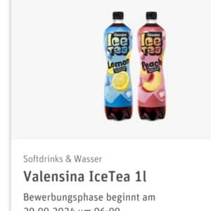 ab 20.9. Bewerbungsstart Rewe Produkttest &#034;Valensina Ice Tea 1l&#034;