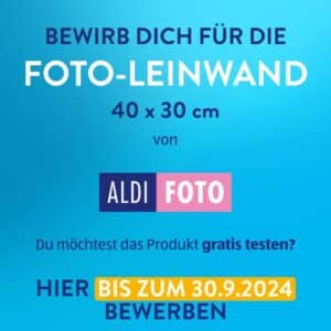 📸 Bewerben für Aldi Foto Leinwand